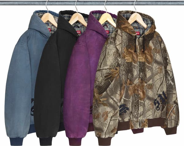 Leather Appliqué Hooded Work Jacket - Group Shot