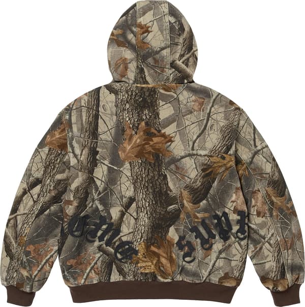 Leather Appliqué Hooded Work Jacket - Realtree® Hardwoods Camo (detail)