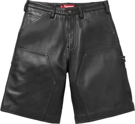Leather Double Knee Painter Short Black