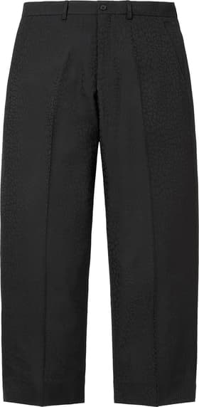 Leopard Wool Trouser Black