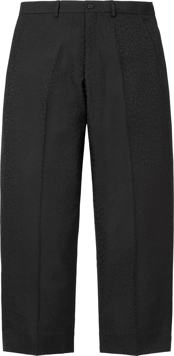 Leopard Wool Trouser - Black (front)