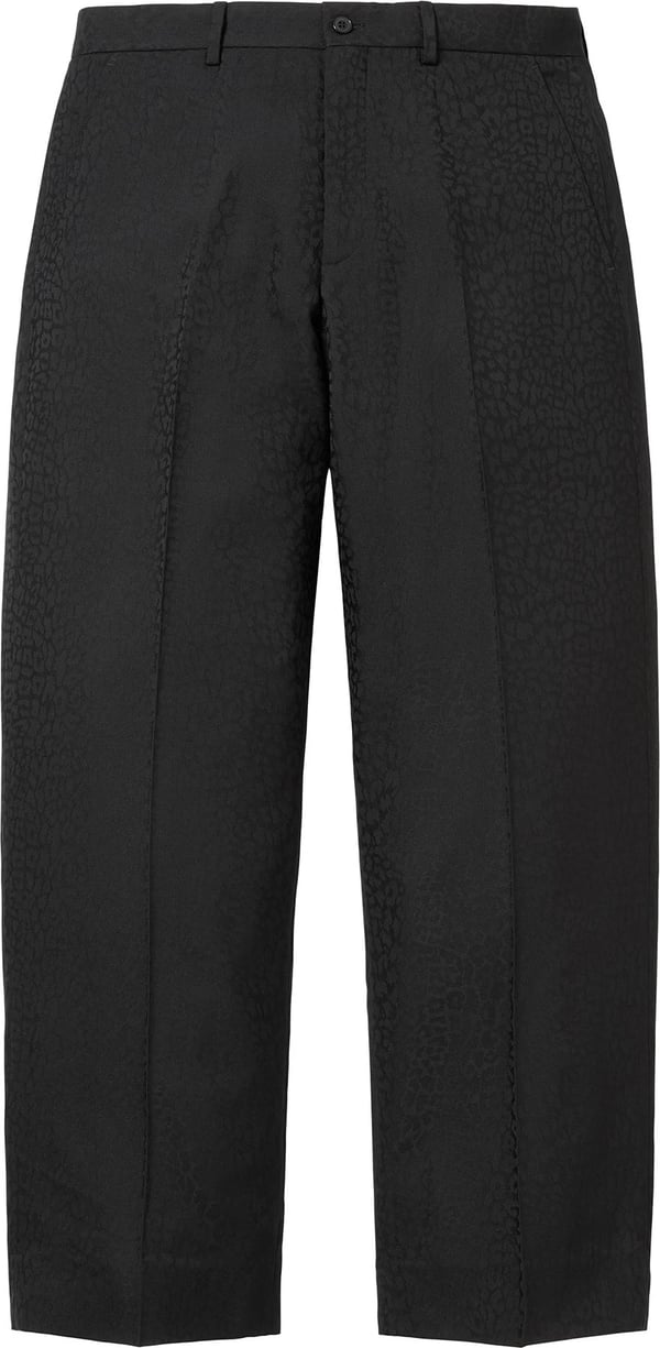 Leopard Wool Trouser - Black (front)