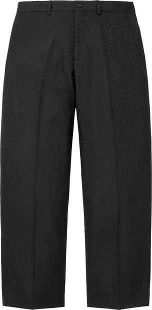 Leopard Wool Trouser Black