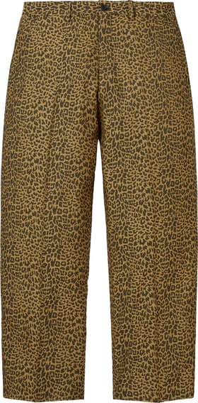 Leopard Wool Trouser Tan