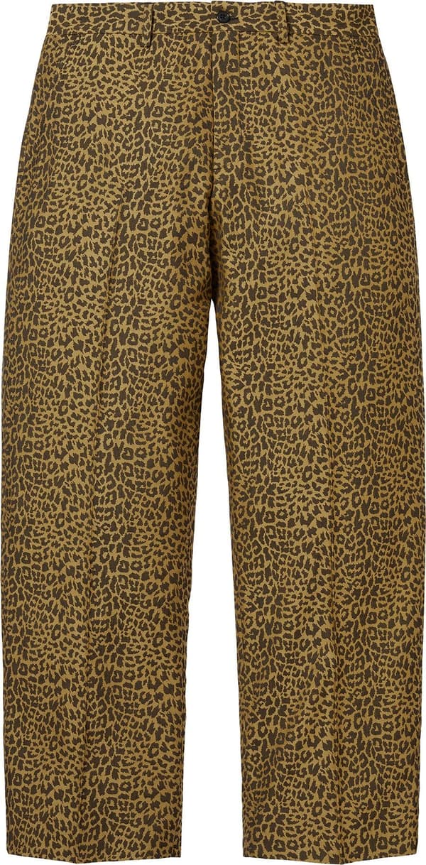 Leopard Wool Trouser - Tan (front)
