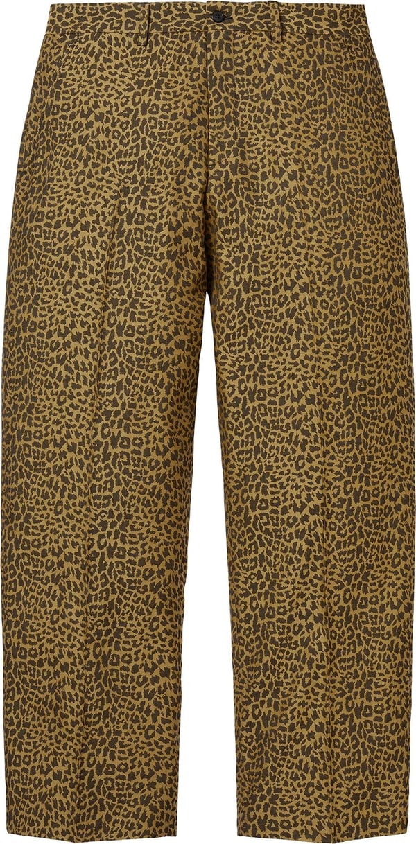 Leopard Wool Trouser - Tan (front)