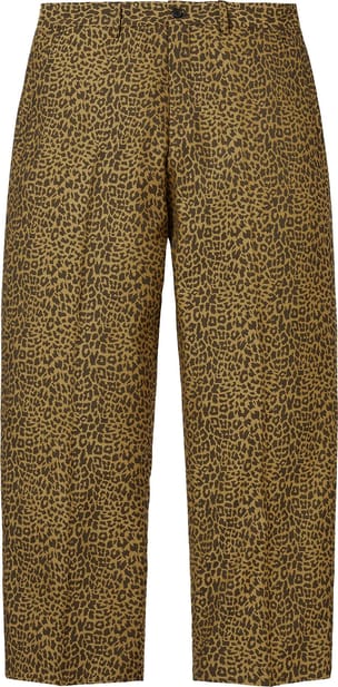 Leopard Wool Trouser Tan
