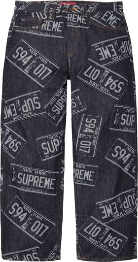 License Plate Baggy Jean Rigid Indigo