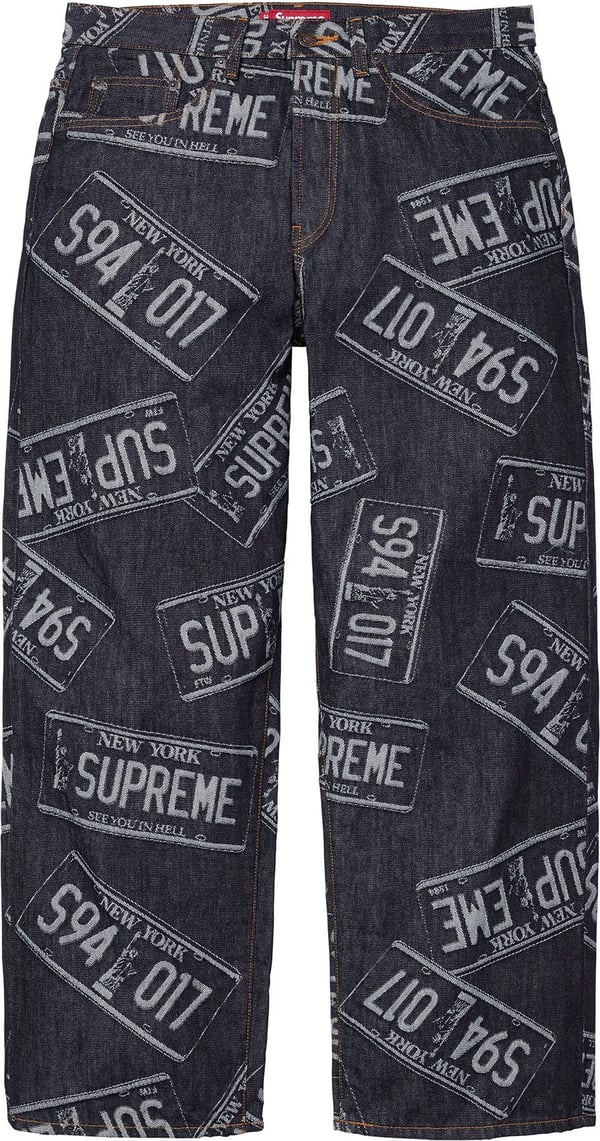 License Plate Baggy Jean - Rigid Indigo (front)
