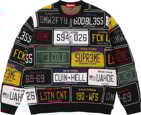 License Plate Sweater Black