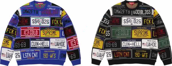 License Plate Sweater - Group Shot