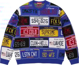 License Plate Sweater Royal