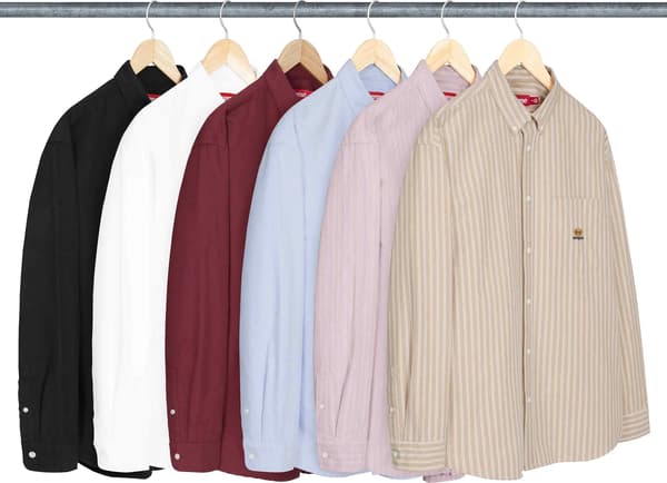 Loose Fit Flannel Oxford Shirt - Group Shot