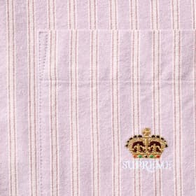 Loose Fit Oxford Shirt Lavender Stripe