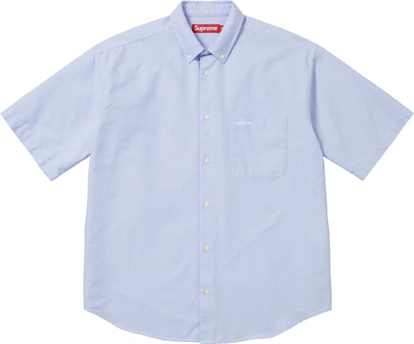 Loose Fit Oxford S/S Shirt - Light Blue (front)