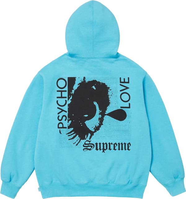 Love Hooded Sweatshirt - Bright Blue (detail)