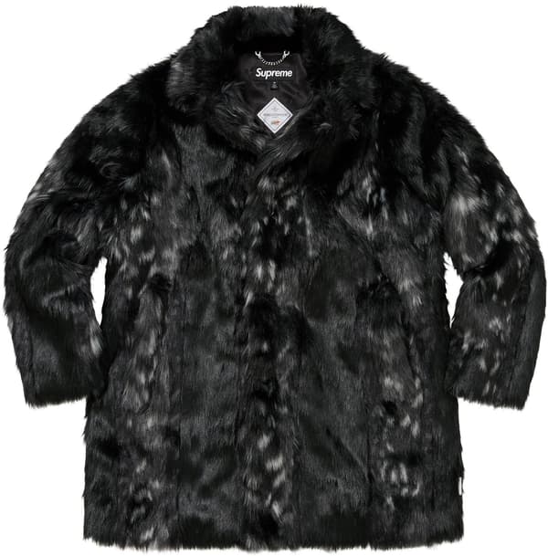 Lynx Faux Fur WINDSTOPPER® Overcoat - Black (front)