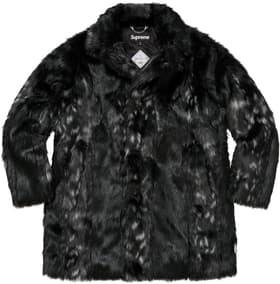 Lynx Faux Fur WINDSTOPPER® Overcoat Black