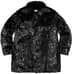 Lynx Faux Fur WINDSTOPPER® Overcoat - Black (detail)