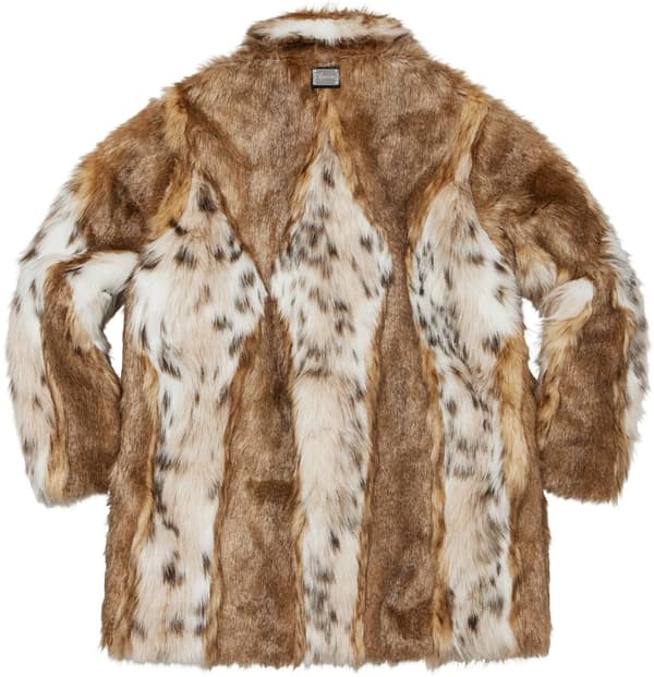 Lynx Faux Fur WINDSTOPPER® Overcoat - Tan (detail)