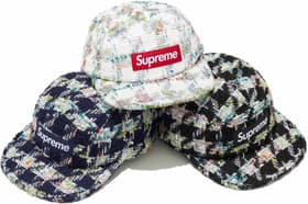 Metallic Bouclé Camp Cap