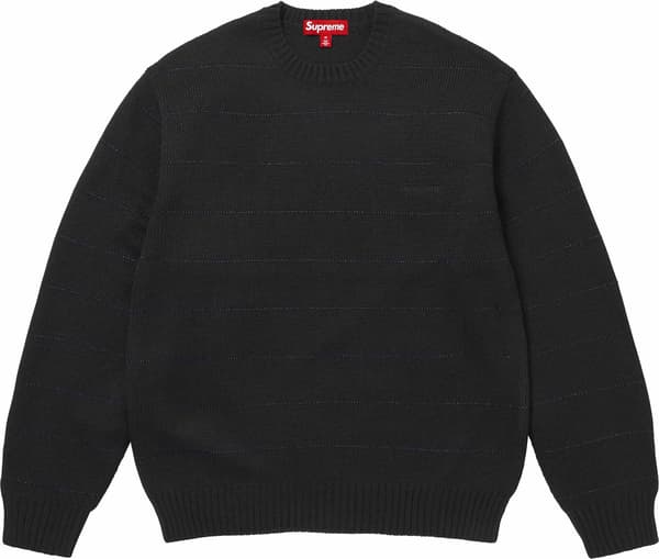 Metallic Stripe Sweater - Black (front)