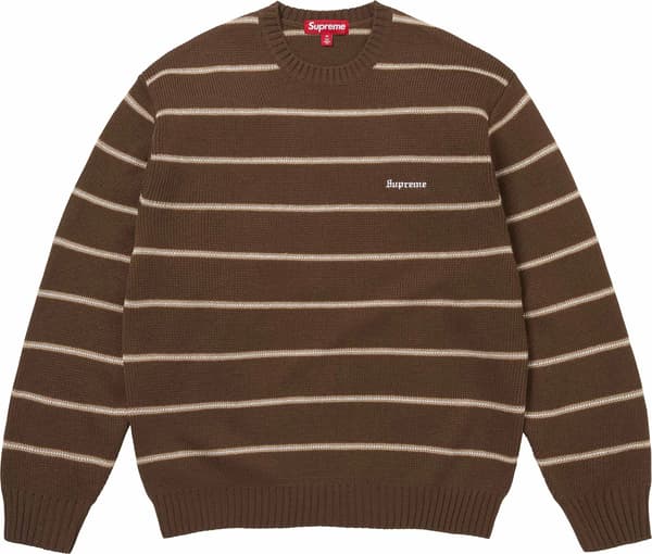Metallic Stripe Sweater - Brown (front)