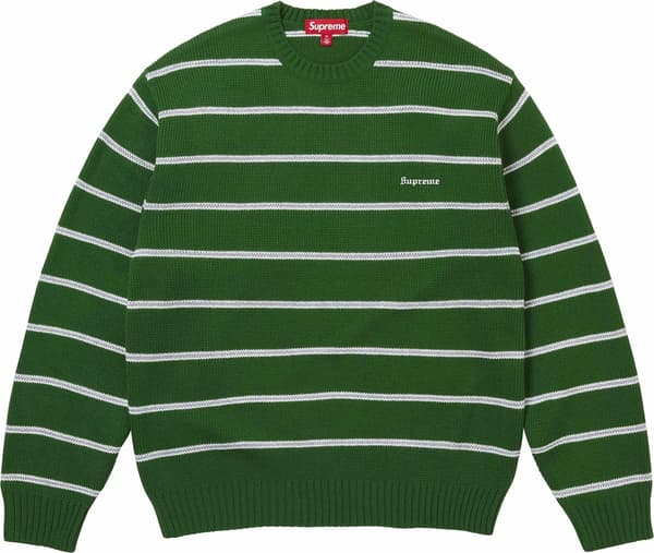 Metallic Stripe Sweater - Green (front)