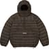 Micro Down Half Zip Hooded Pullover - Dark Brown (front)