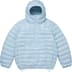 Micro Down Half Zip Hooded Pullover - Light Blue (front)