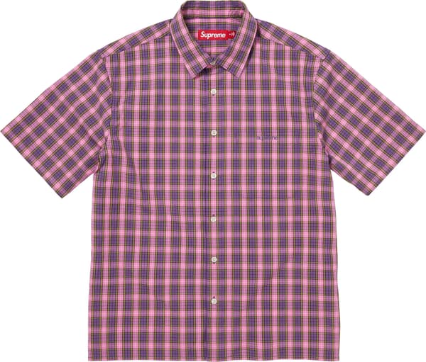 Mini Plaid S/S Shirt - Purple (front)