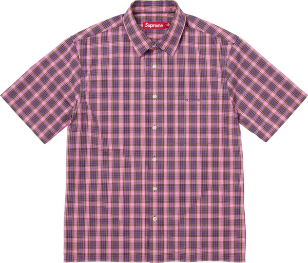 Mini Plaid S/S Shirt - Purple (front)