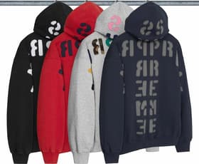 Mirrored Appliqué Hooded Sweatshirt