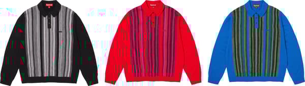 Multi Stripe Polo Sweater - Group Shot