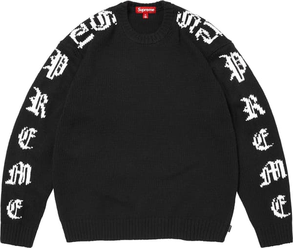 Old English Sleeves Sweater - Black (front)