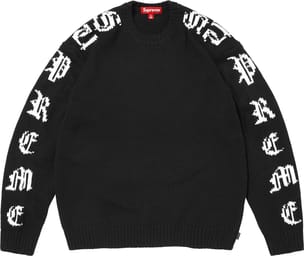 Old English Sleeves Sweater Black