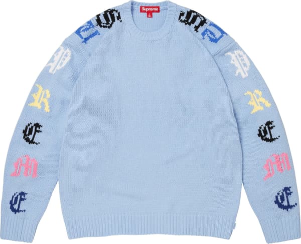 Old English Sleeves Sweater - Light Blue (front)
