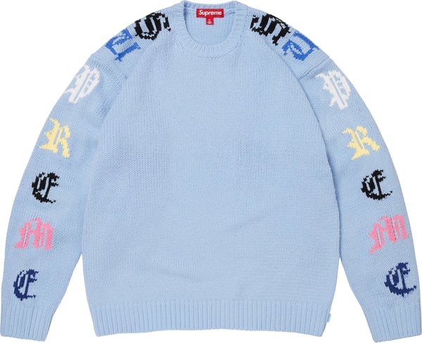 Old English Sleeves Sweater - Light Blue (front)