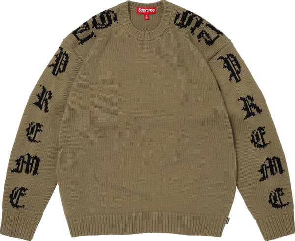 Old English Sleeves Sweater - Olive (front)
