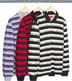 Old English Stripe L/S Polo - Group Shot