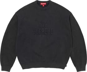Overdyed Raised Sweater Black