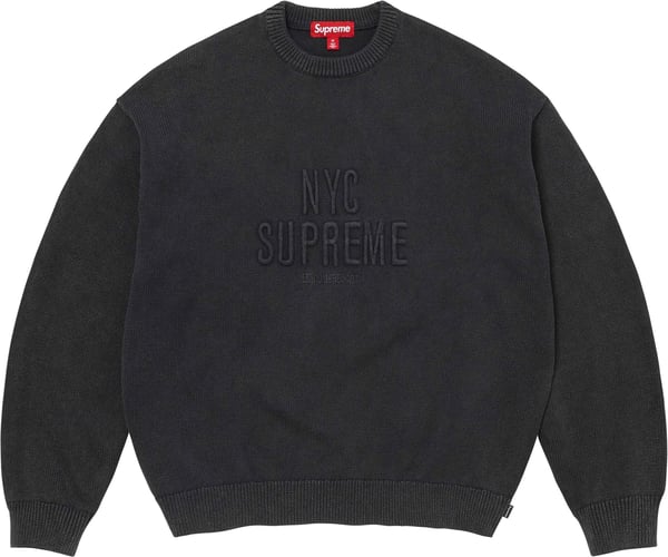 Overdyed Raised Sweater - Black (front)