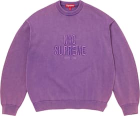 Overdyed Raised Sweater Purple