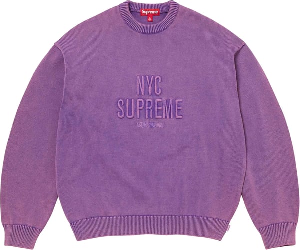 Overdyed Raised Sweater - Purple (front)