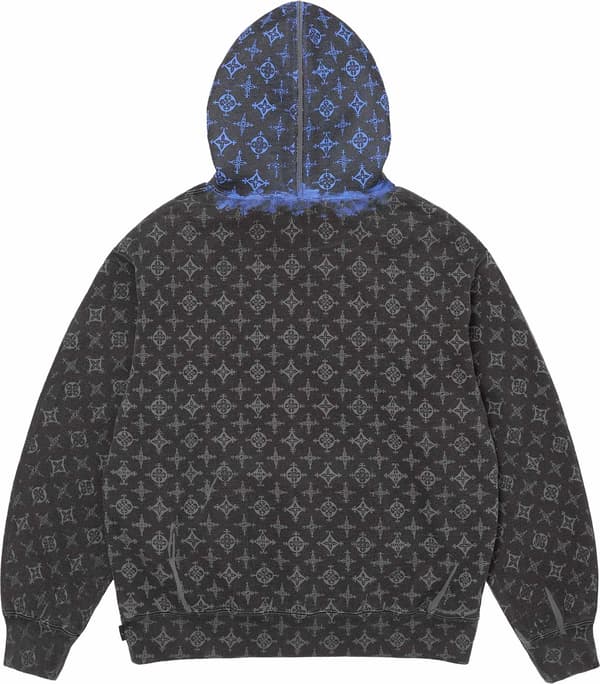 Overprint Fade Hooded Sweatshirt - Charcoal (detail)