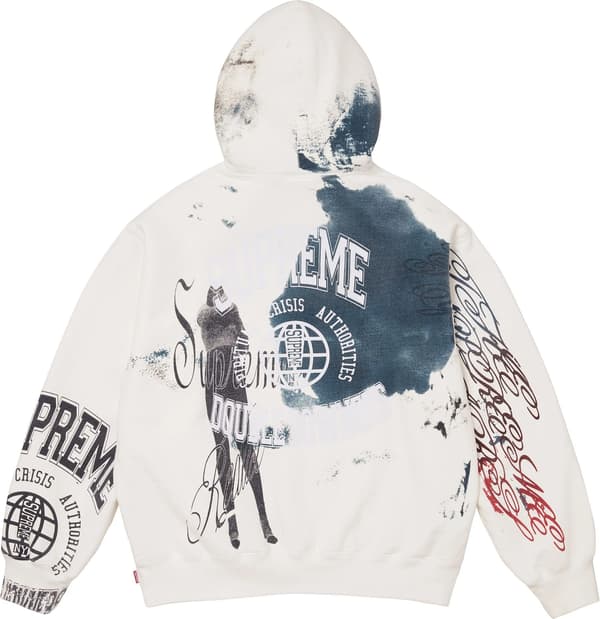 Supreme®/MM6 Maison Margiela Eagle Zip Up Hooded Sweatshirt - White (back)
