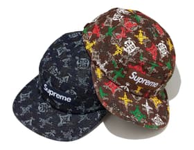 Overprint Jacquard Denim Camp Cap
