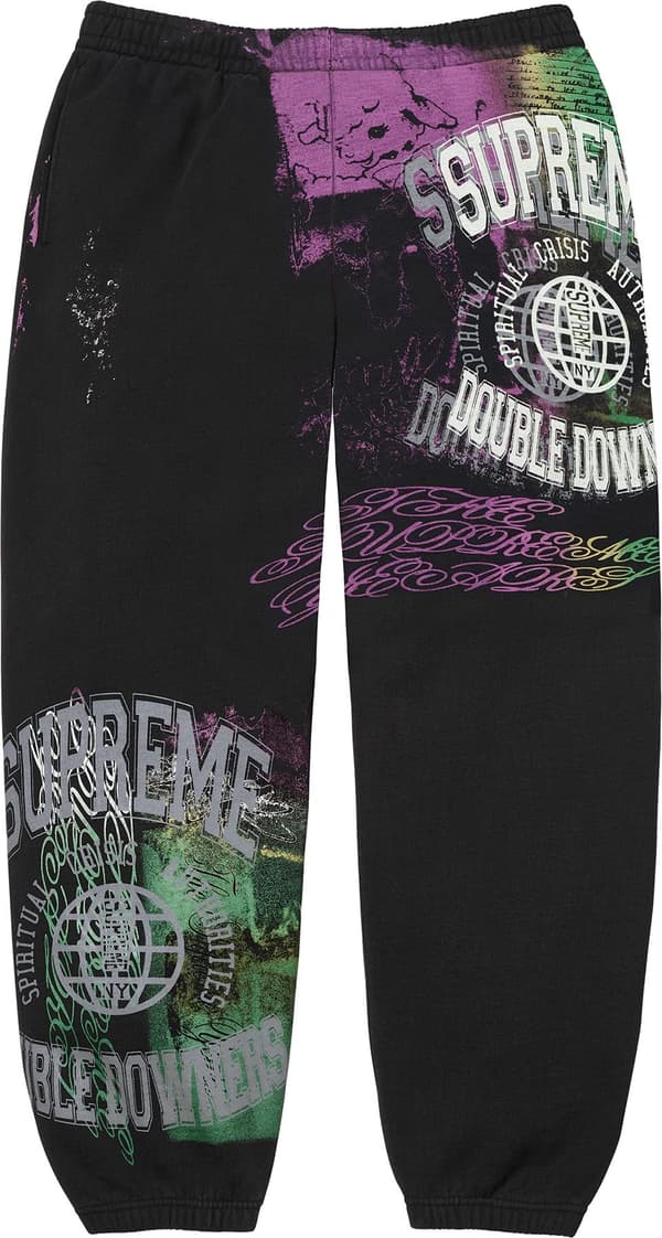 Overprint Sweatpant - Black (front)