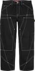 Paneled Double Knee Painter Pant - Black (front)