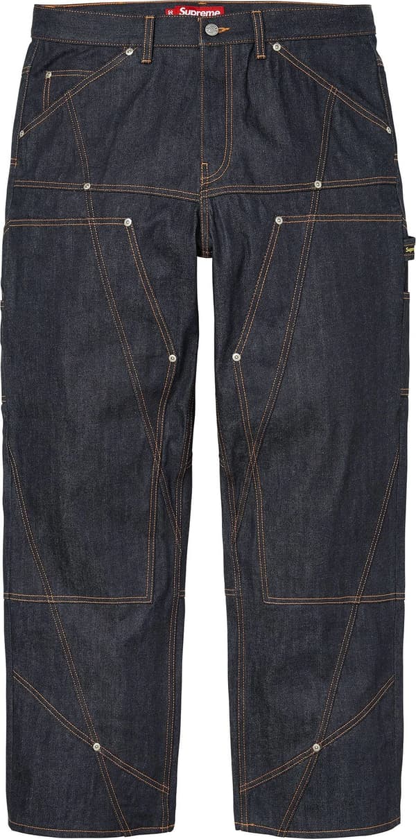 Paneled Double Knee Painter Pant - Rigid Indigo (front)
